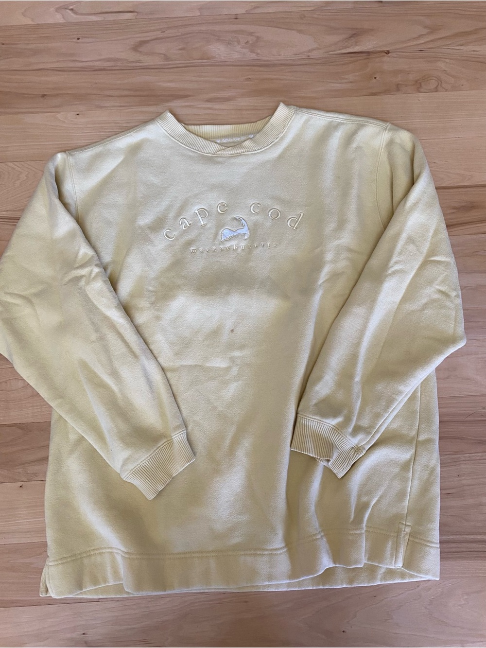 Cape Cod Sweatshirt Butter Yellow Crewneck Pullover Cuffy’s Resortwear XL